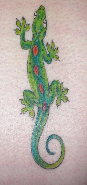 Jennifer's Gecko Tattoo
