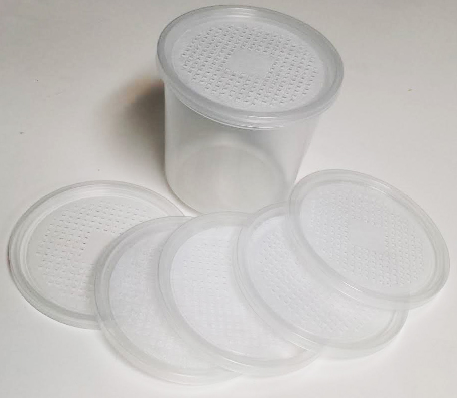 Wire Screen Waffle Lids Deli Cup Lids - Vented for insects - USMANTIS