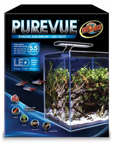 Zoo Med Purevue Rimless Aquarium Kit 5.5 Gallon